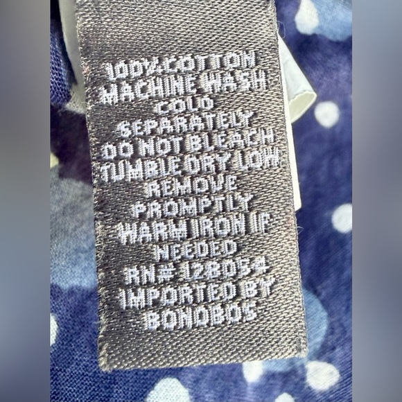 EUC Bonobos 👔 Slim Fit Navy Dot Button-Down Shirt (L) ⭐ 100% Cotton - Picture 7 of 9